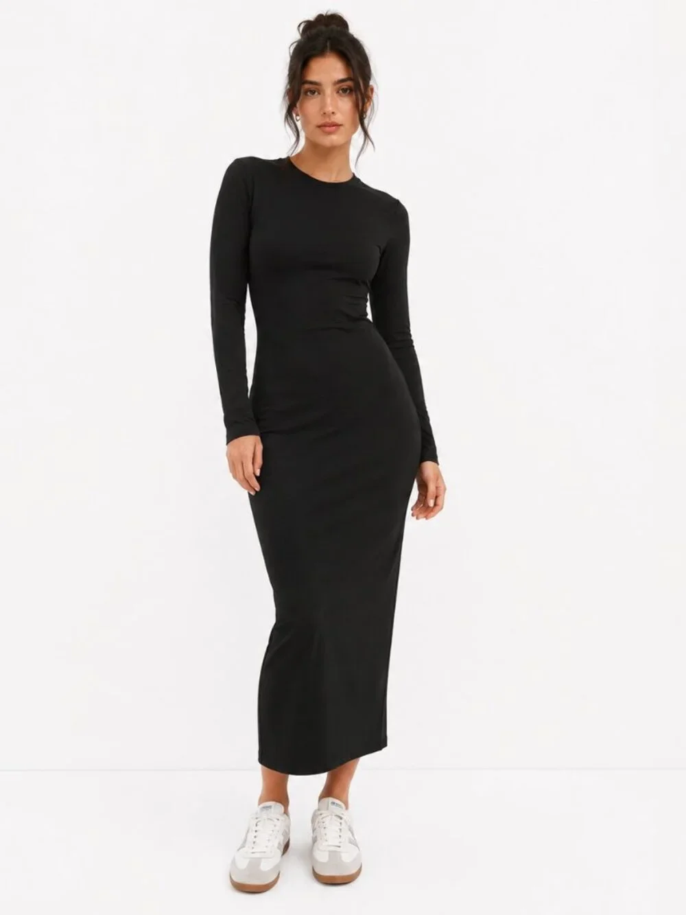 Aritzia | Dresses | Aritzia The Group By Babaton Indulge Dress Jersey Long  Sleeve Black Size Small | Poshmark